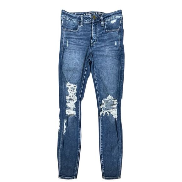 American Eagle Outfitters Denim - American Eagle Distressed Skinny Jeans Women Size 4 Stretch
